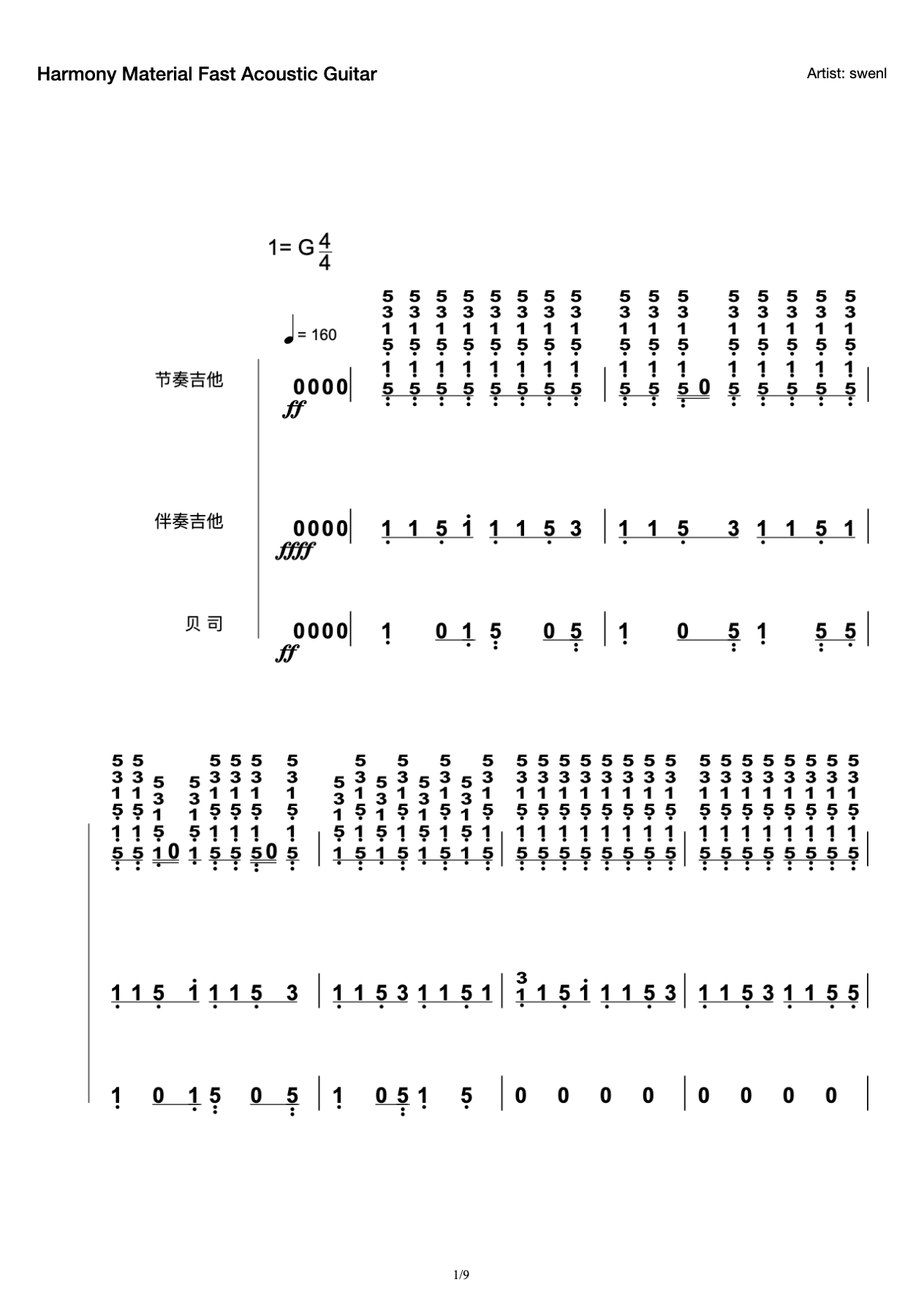 Harmony Material Fast Acoustic Guitar preview