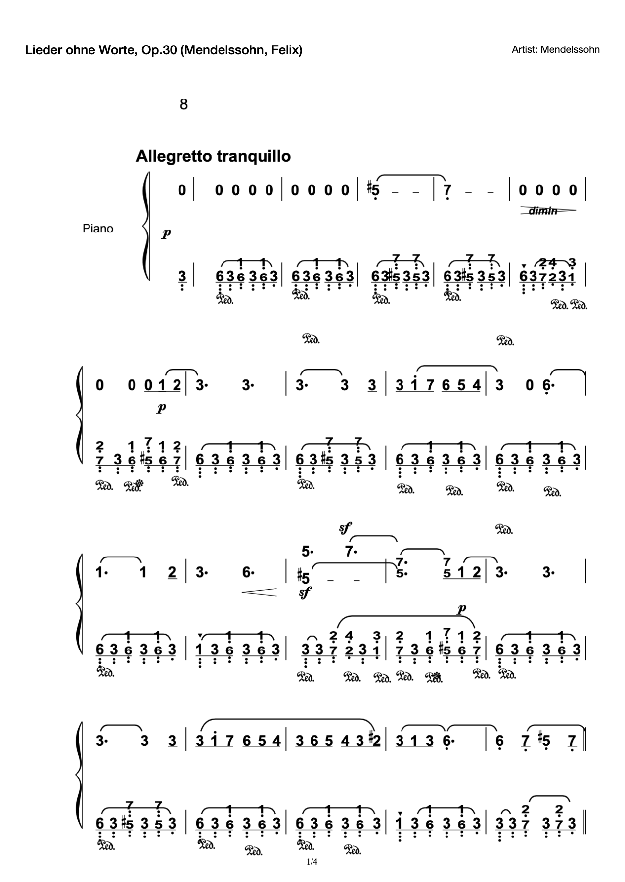 Lieder ohne Worte, Op.30 (Mendelssohn, Felix) preview