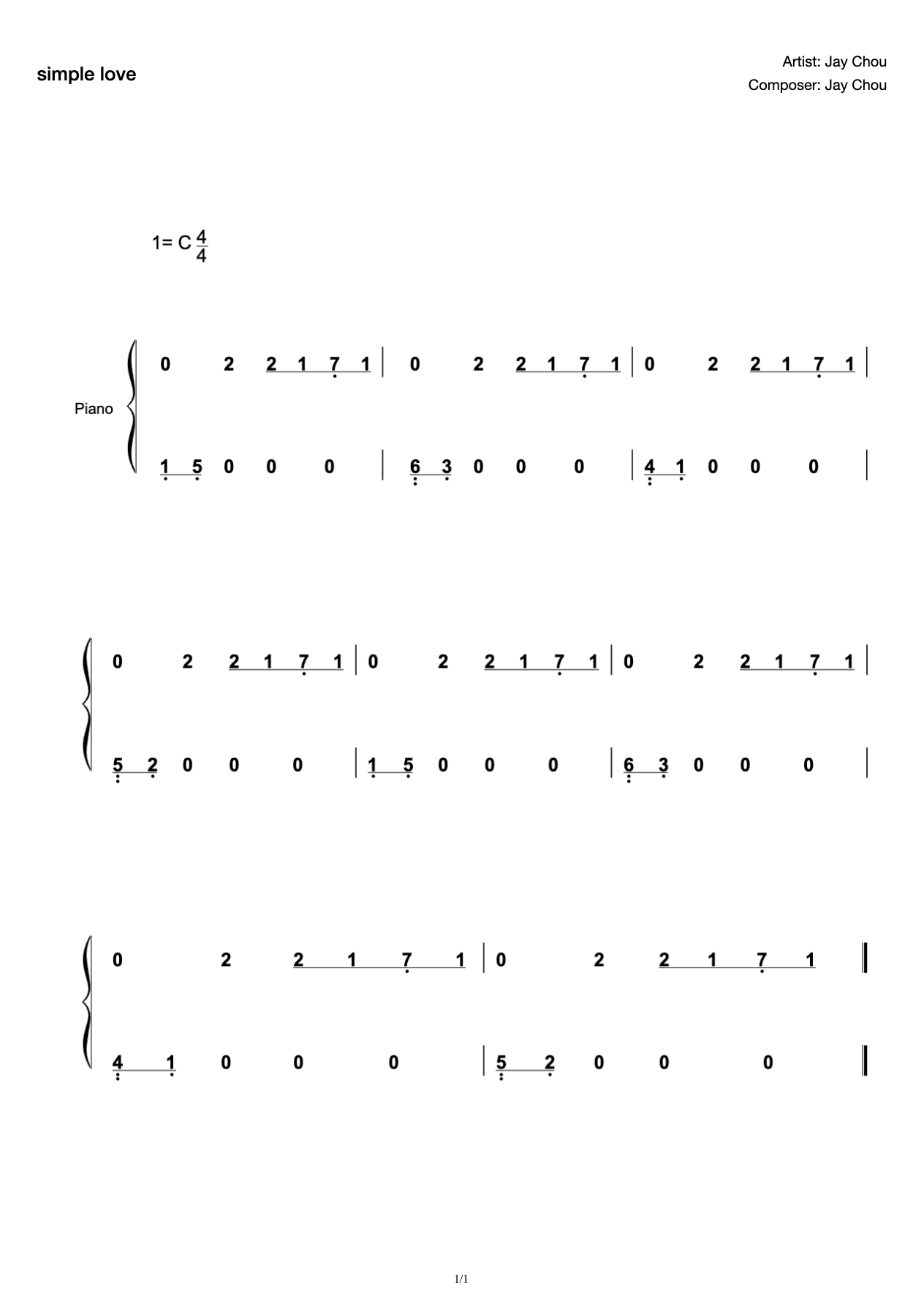 0-11 Simple Love [Combination Rhythm]] preview