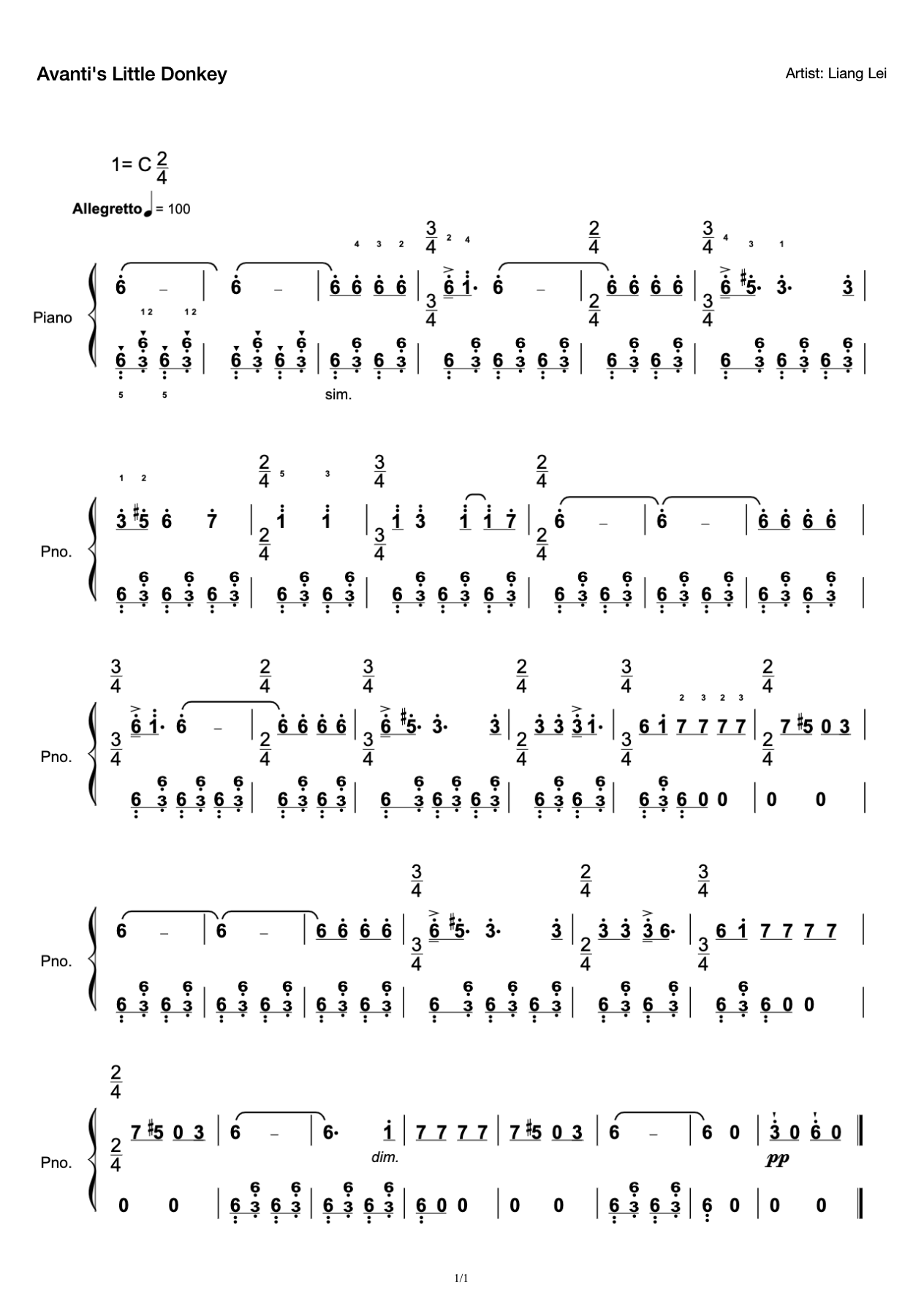 China Conservatory of Music Grade II Optional Track 4. Avanti's Donkey preview