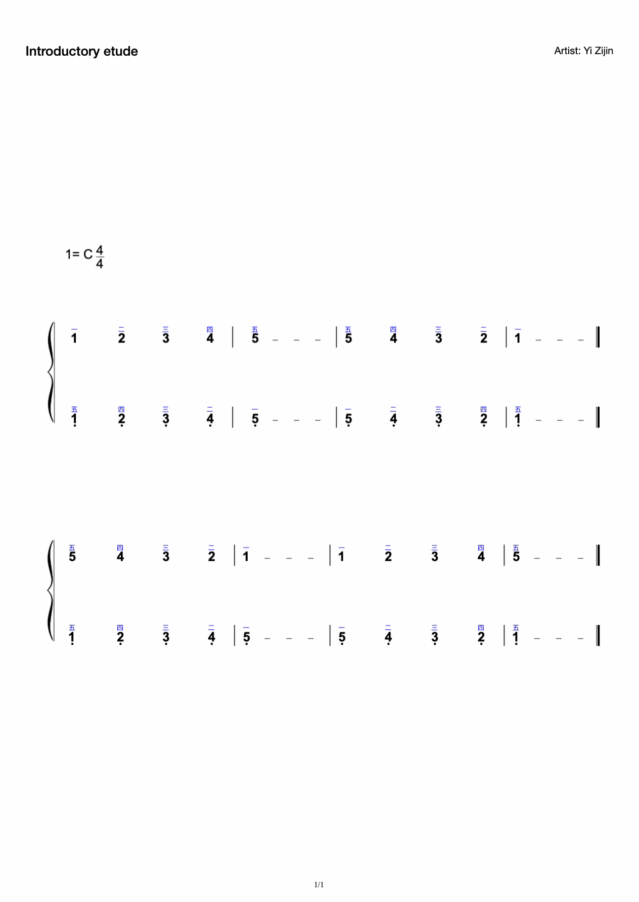 Introductory etudes (in class) preview