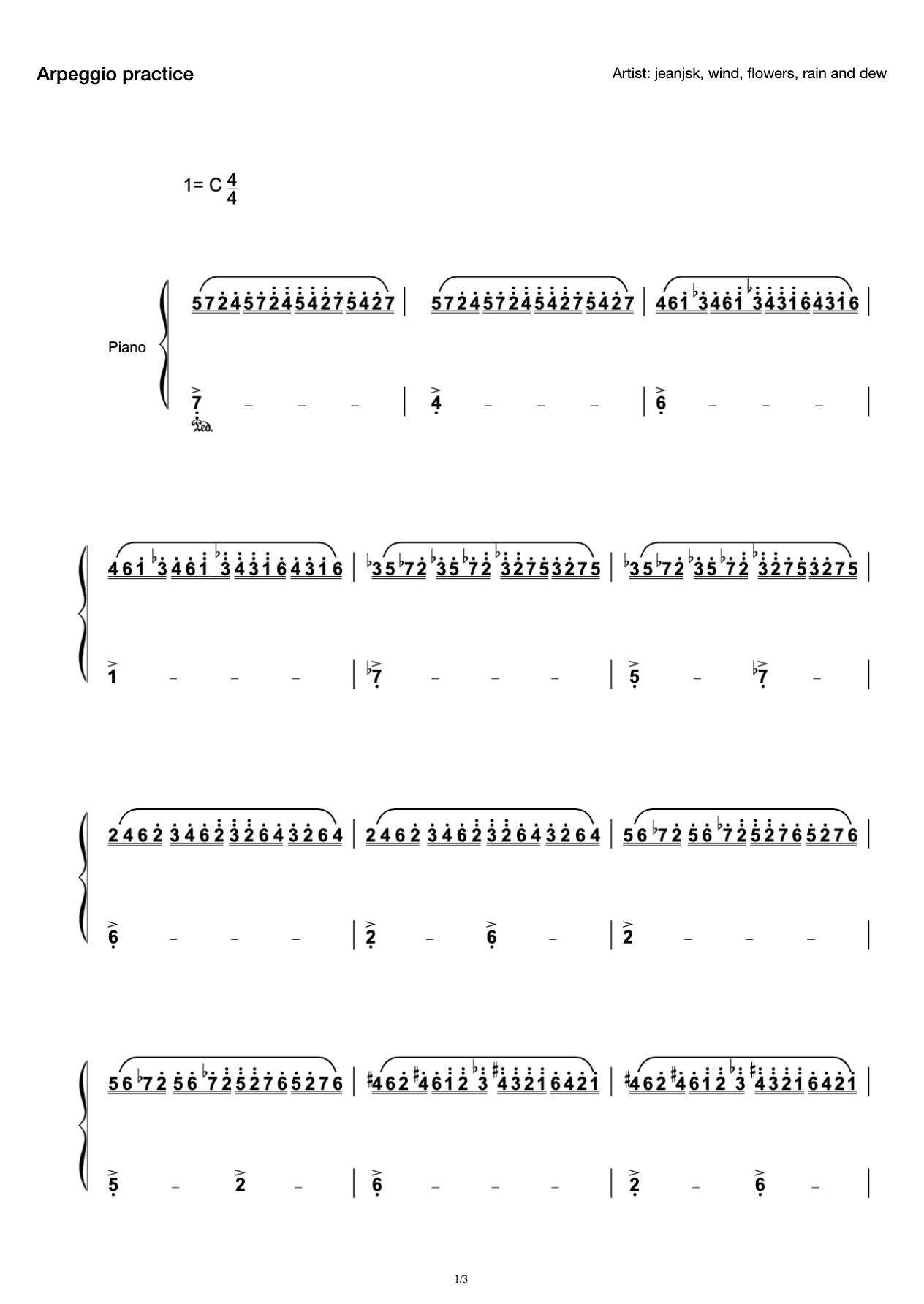 Arpeggio practice preview