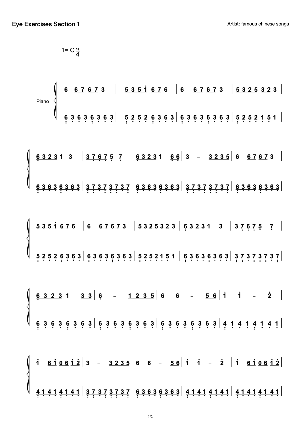 Eye Exercises Section 1 preview