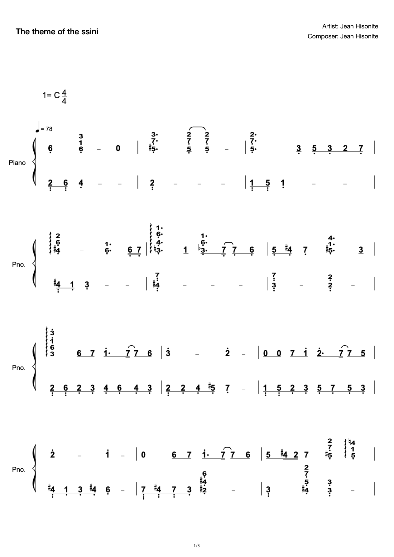 Jean Hisaichi-Tune C of "The Four Gods of the King"-Selected from the Korean Drama Interlude of "The Four Gods of the King" preview