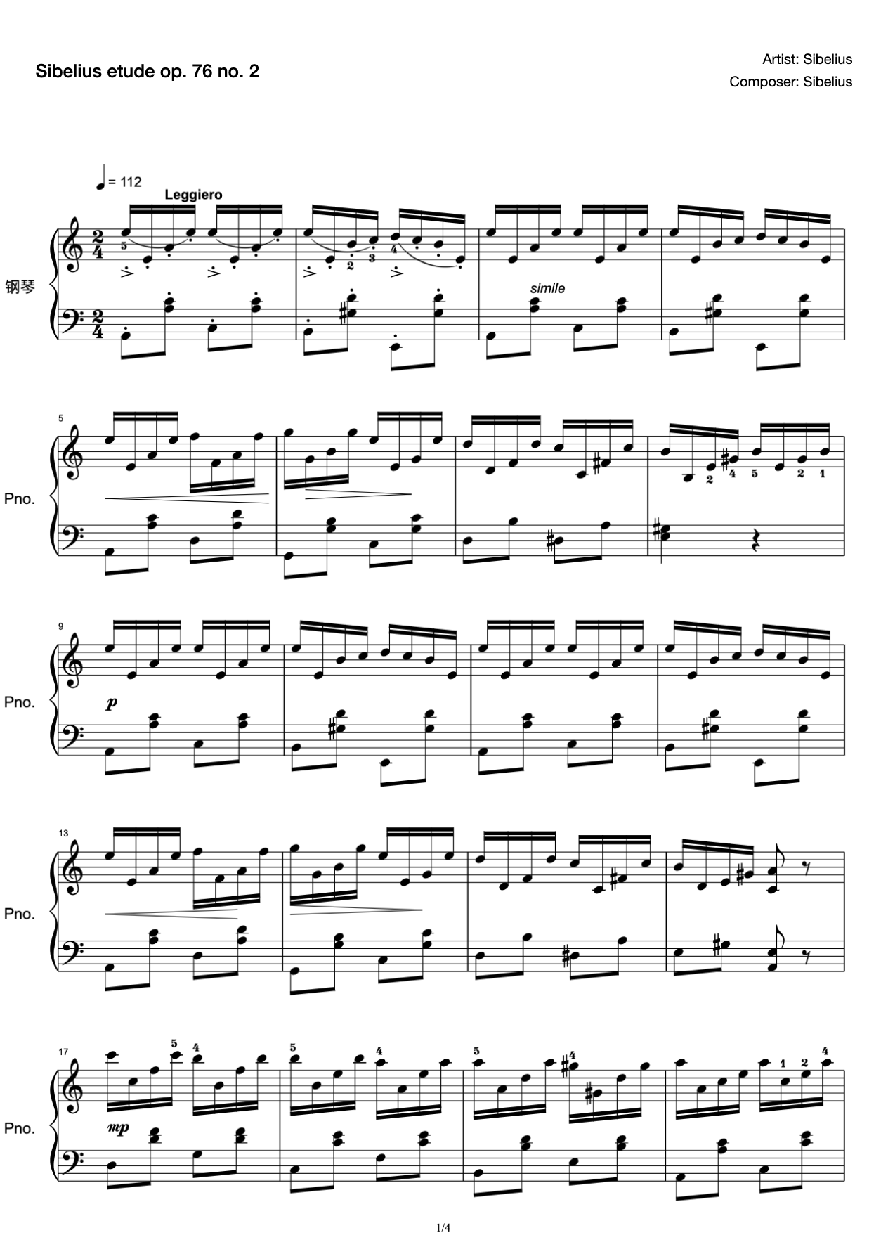 Etude op. 76 no. 2 preview