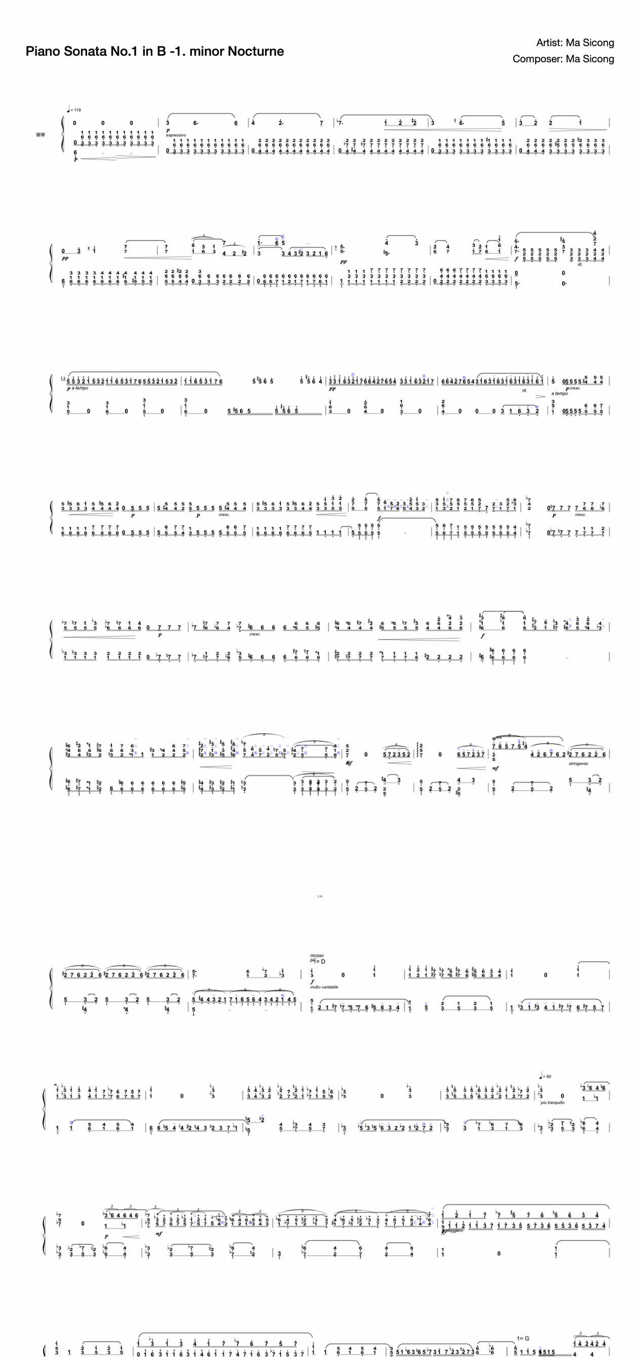 Piano Sonata No.1 in B -1. minor Nocturne preview