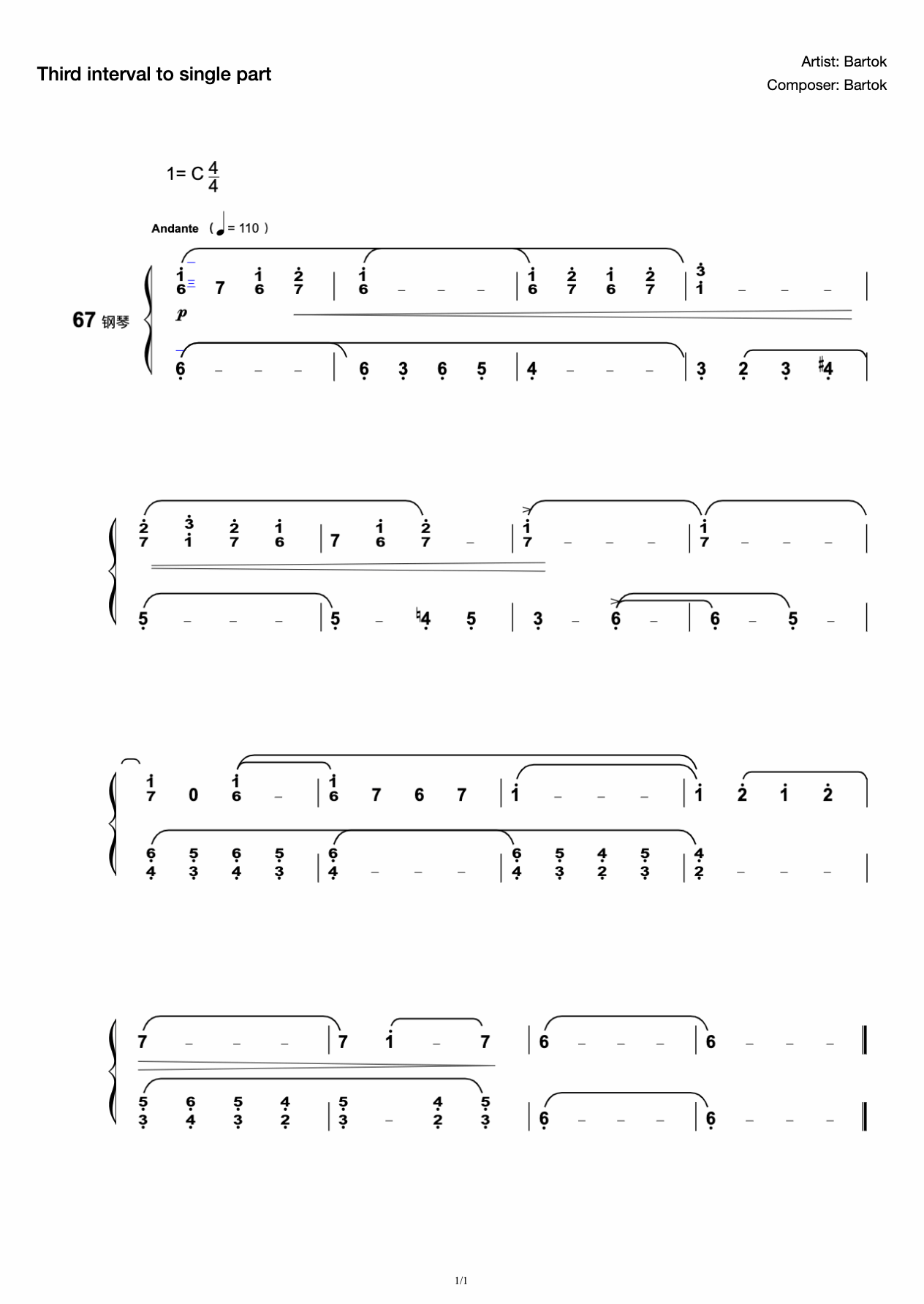 Third interval to single part preview