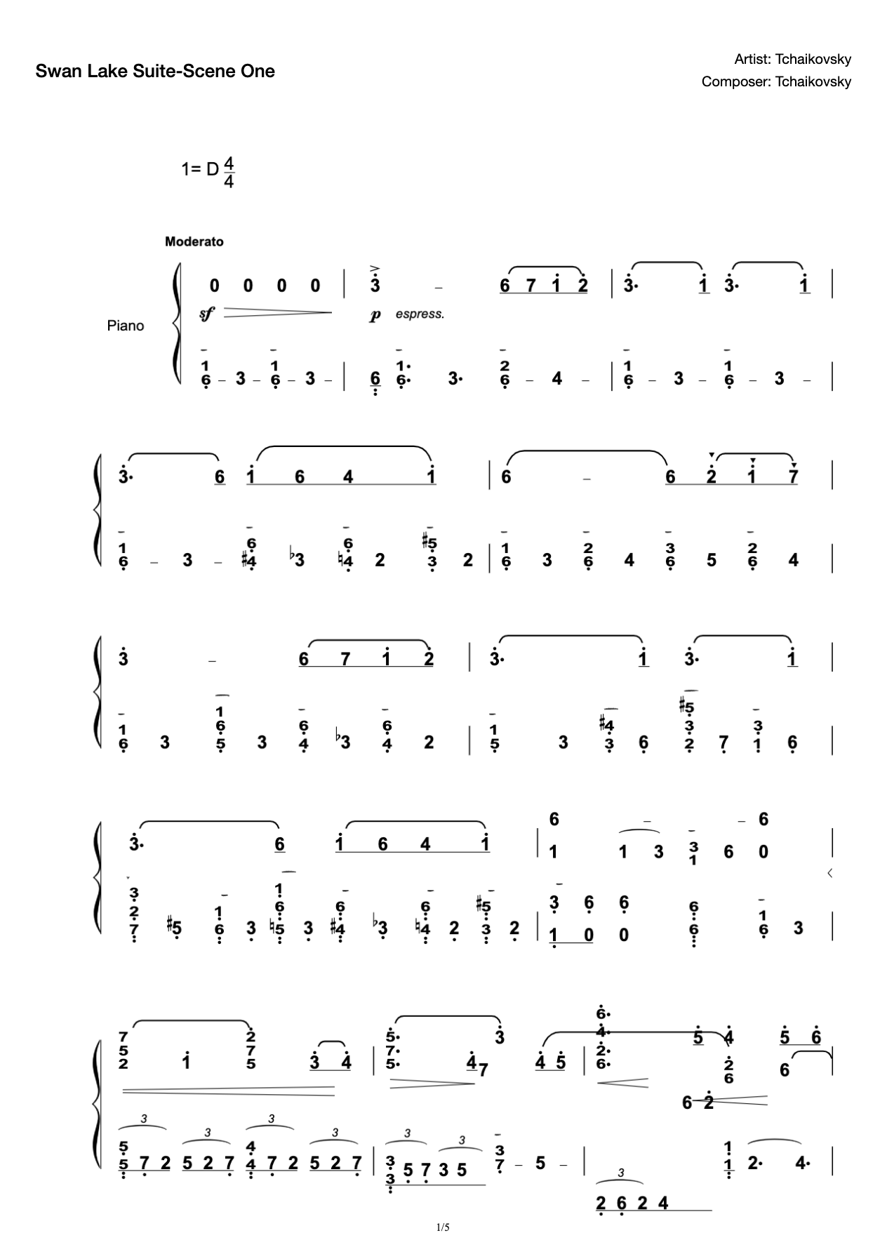 Swan Lake Suite No.10-Scene of Act One preview