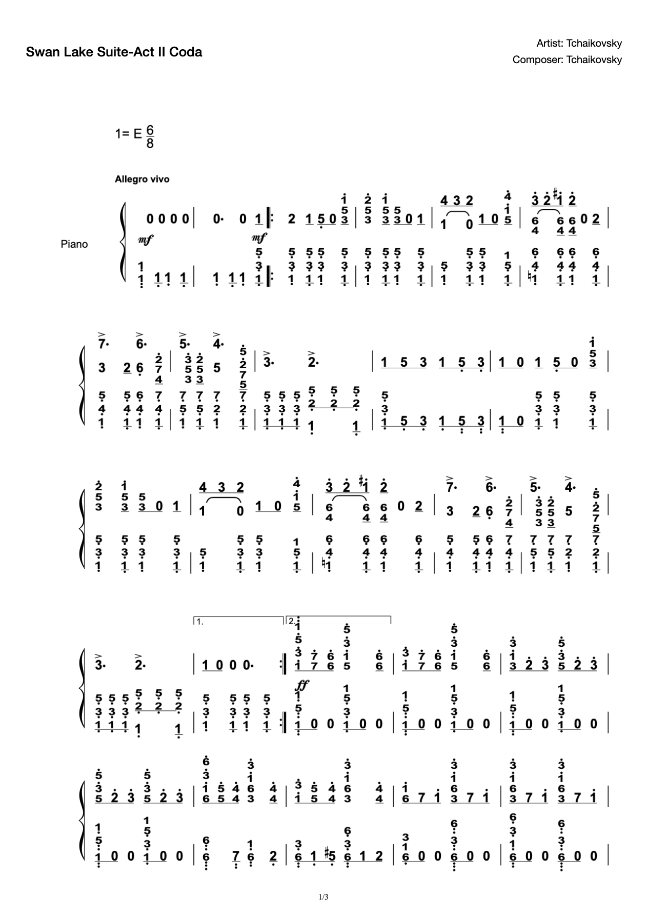 Swan Lake Suite No.13-Ⅶ-End of Act II preview