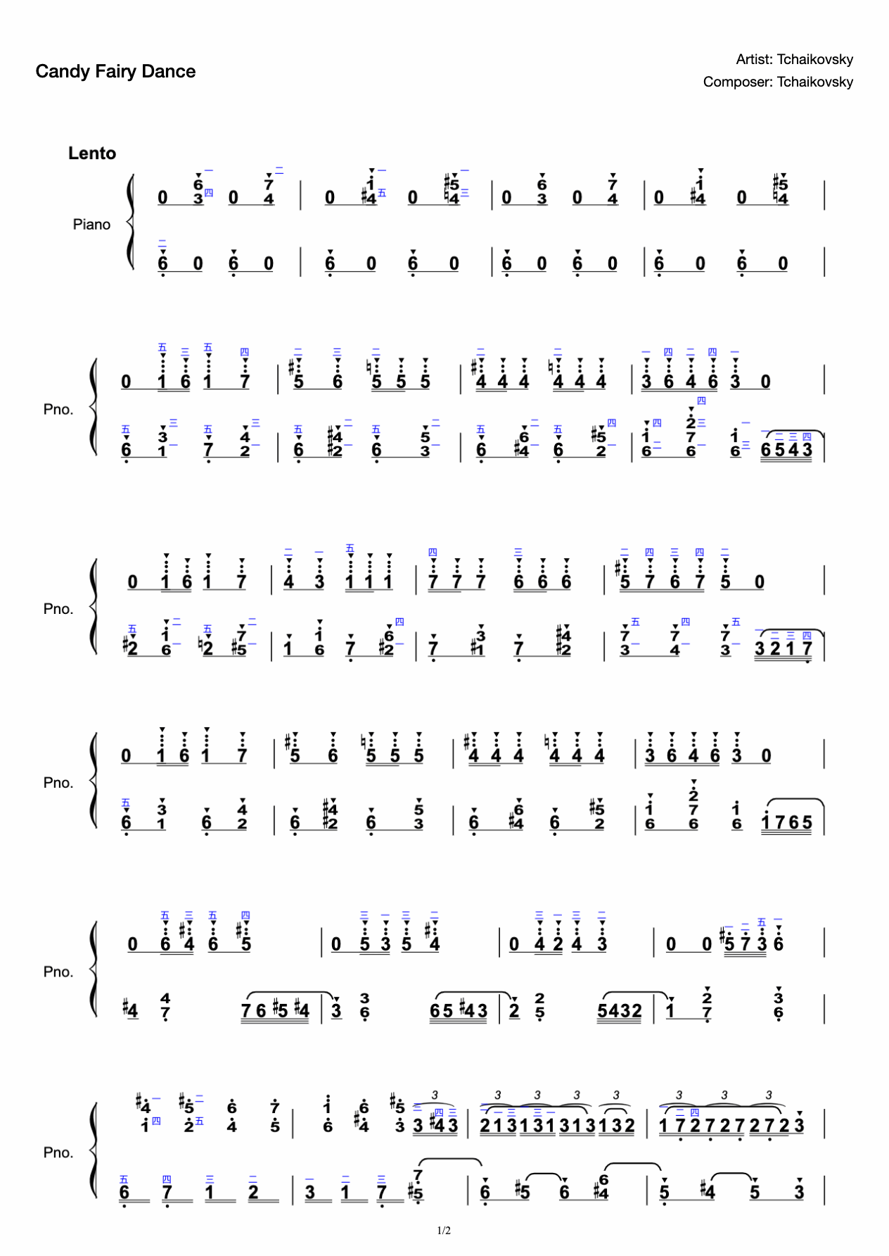 Candy Fairy Dance, C- Tone Simple Edition Tchaikovsky preview