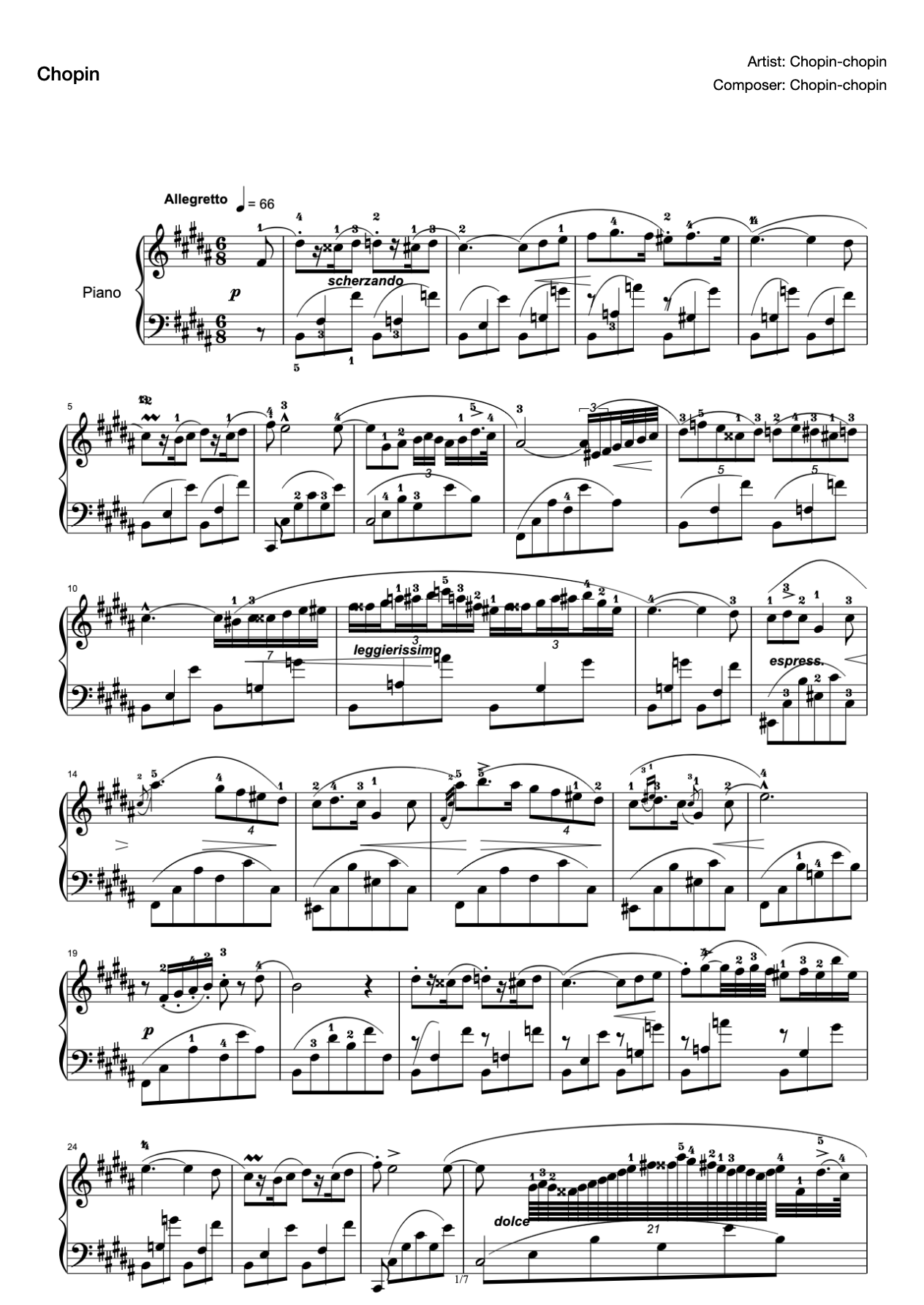 Chopin Nocturne Nocturne in 3-B major (Op.9-3) preview