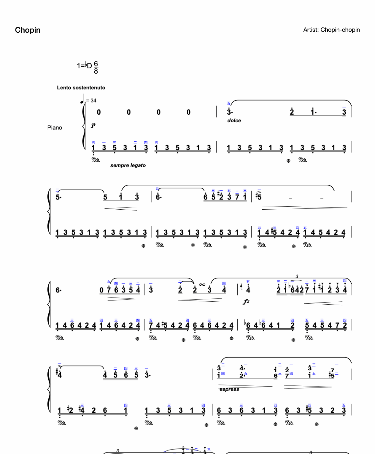 Chopin Nocturne 8-Nocturne in D-major (Op.27-2) preview