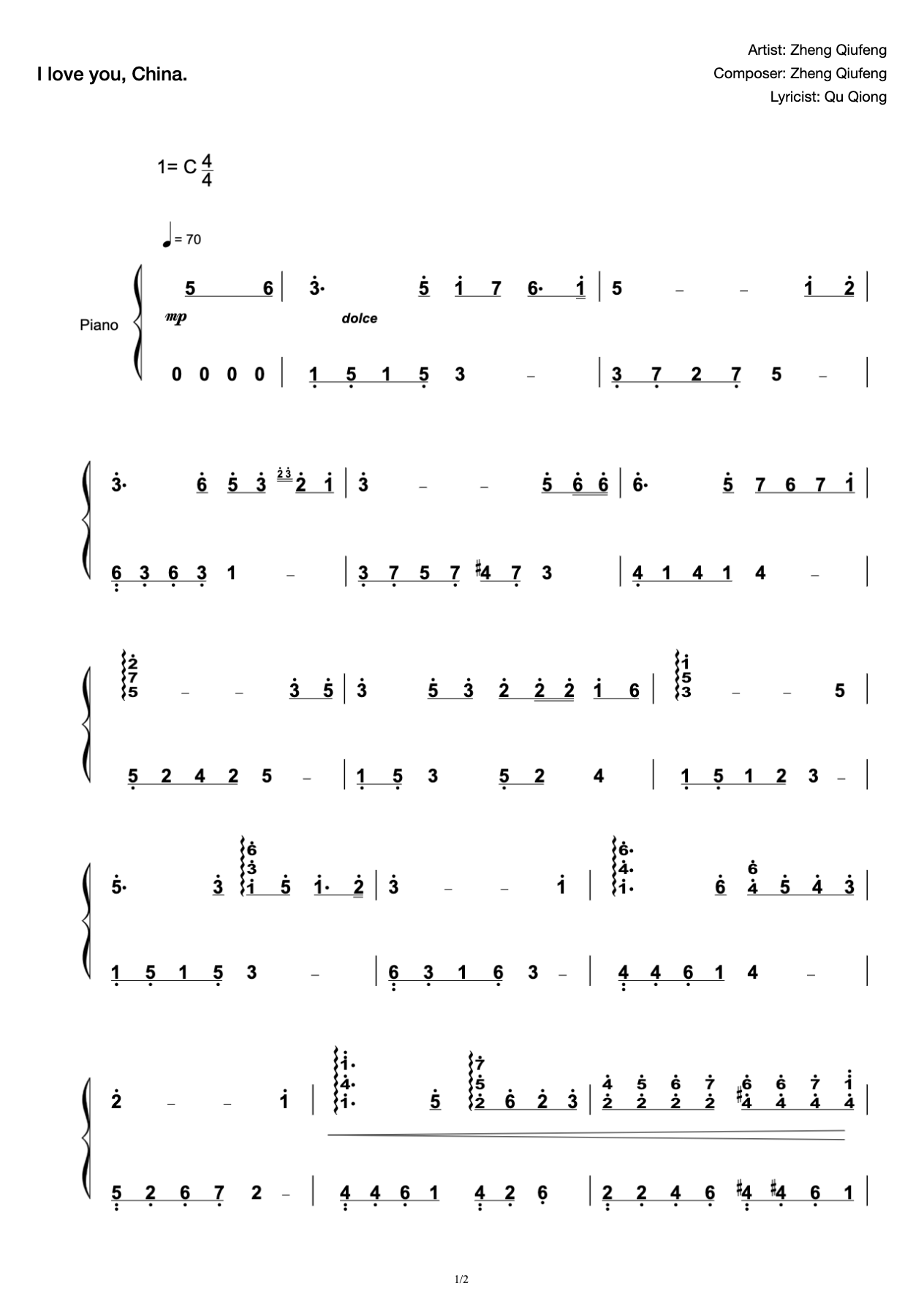 "I Love You, China" is dedicated to adult teaching, with C- tone 599 difficulty. preview