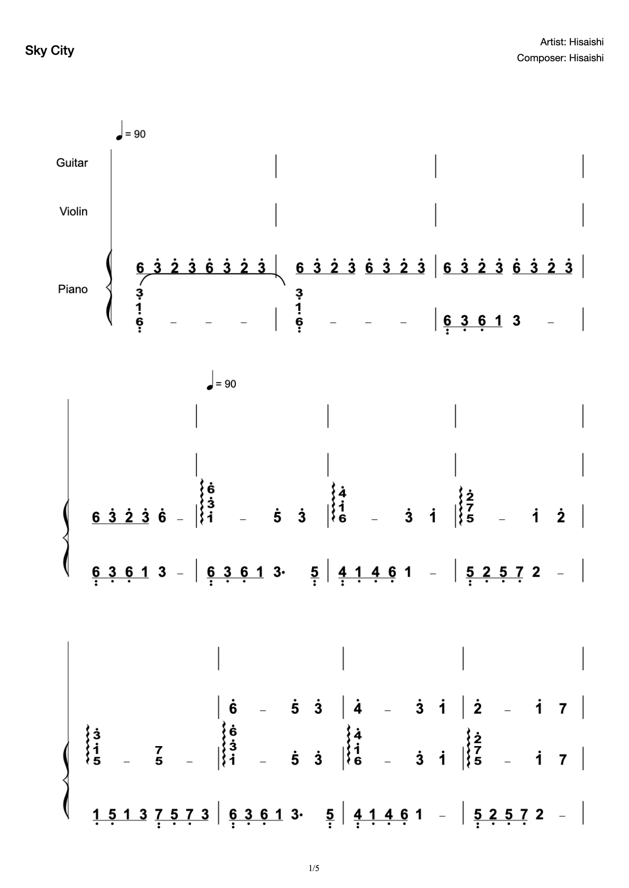 Sky City G Guitar Concerto preview