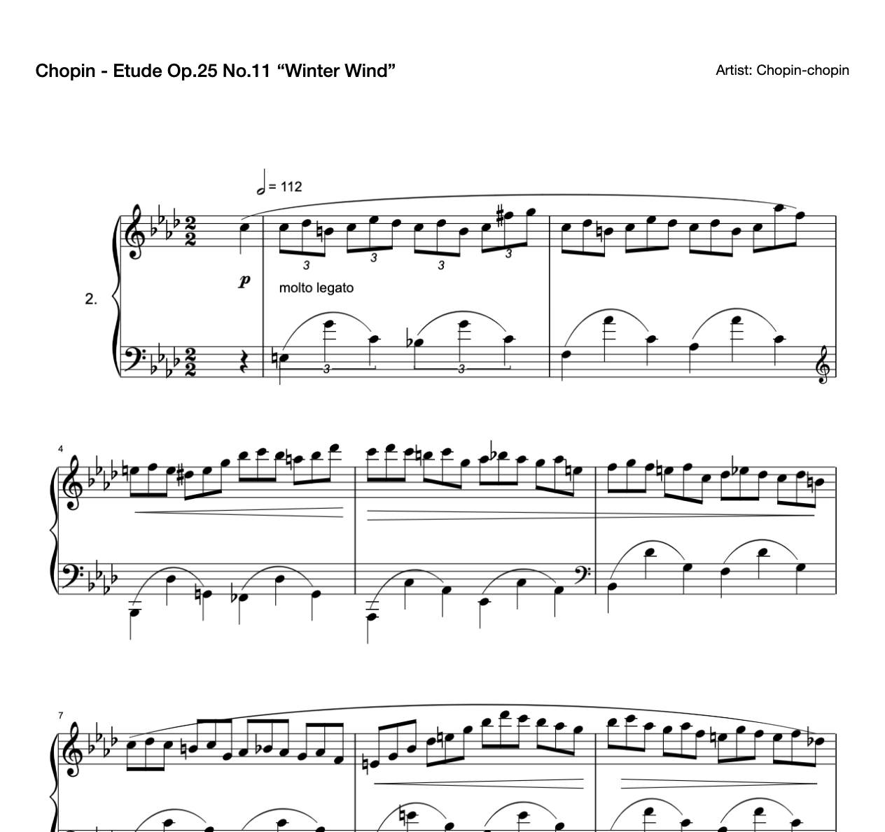 Chopin - Etude Op.25 No.11 “Winter Wind” preview