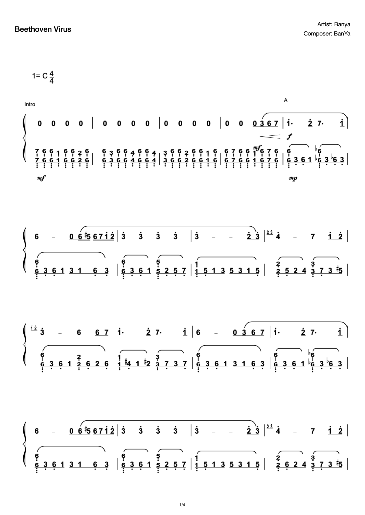 Beethoven Virus BanYa in C major preview