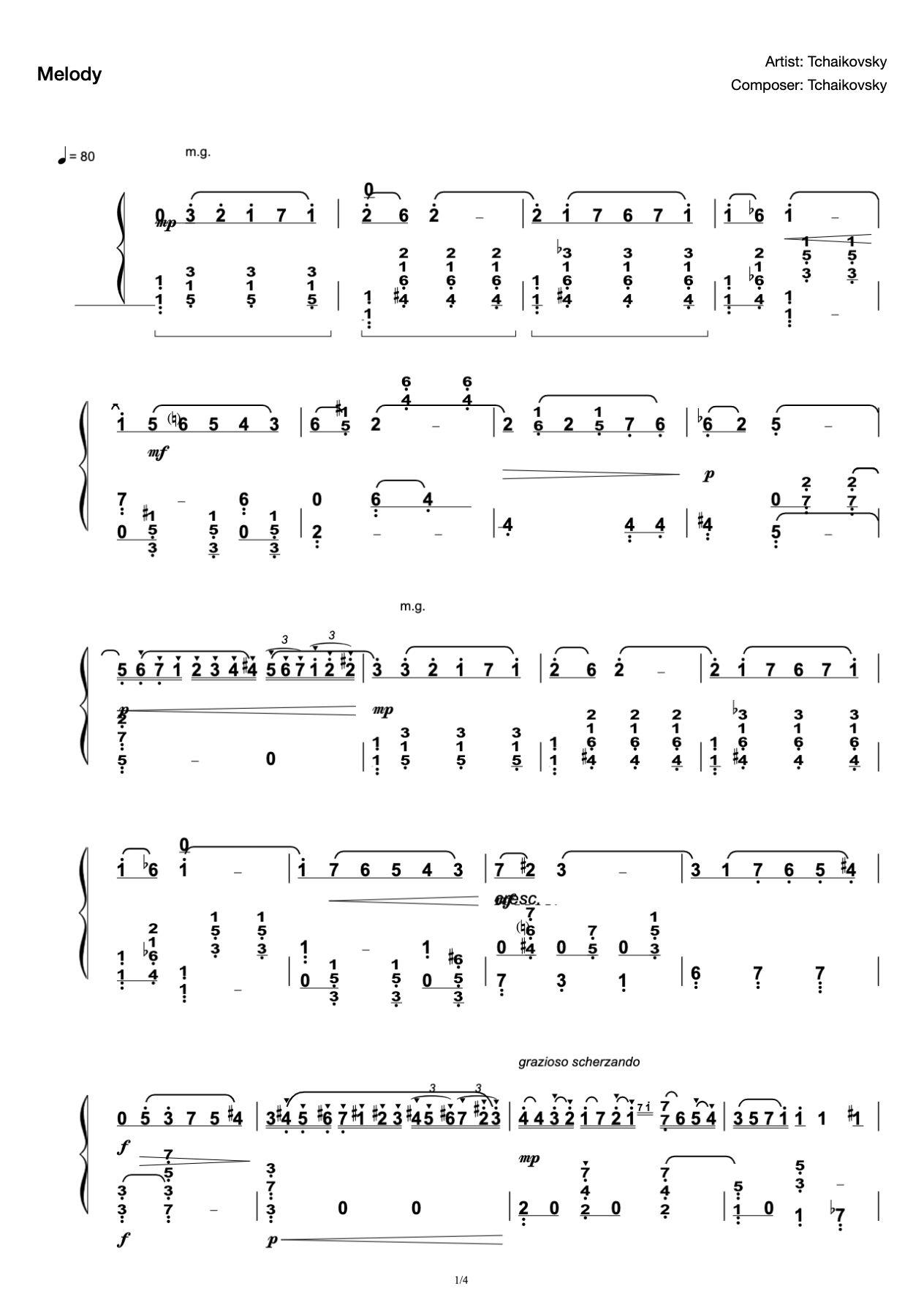 Tchaikovsky Souvenir d'un lieu cher, Op. 42-3.Mélodie's "Remembering the Place of Remembrance" 3rd "Melody" Original Piano Solo preview