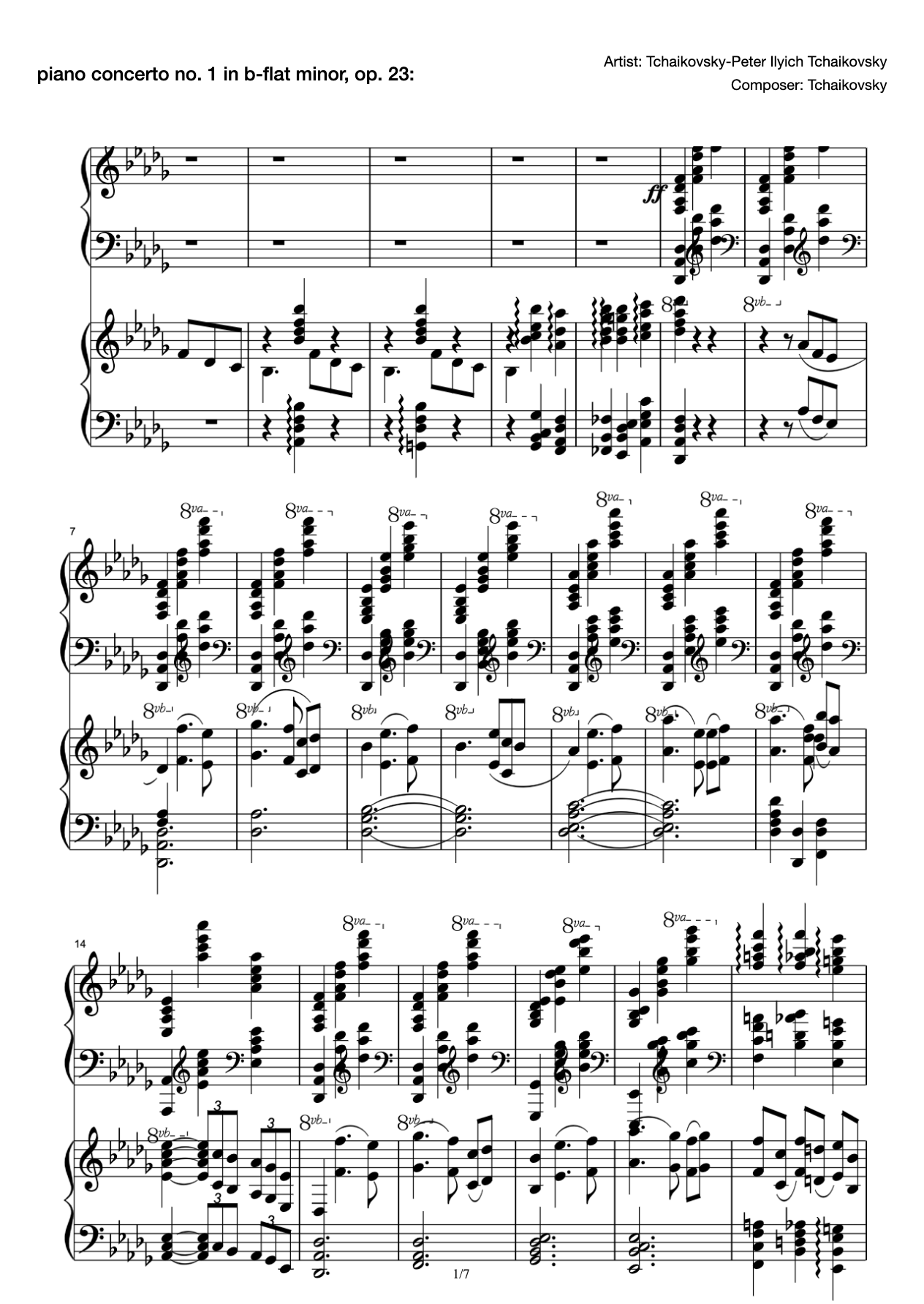 piano concerto no. 1 in b-flat minor, op. 23: preview