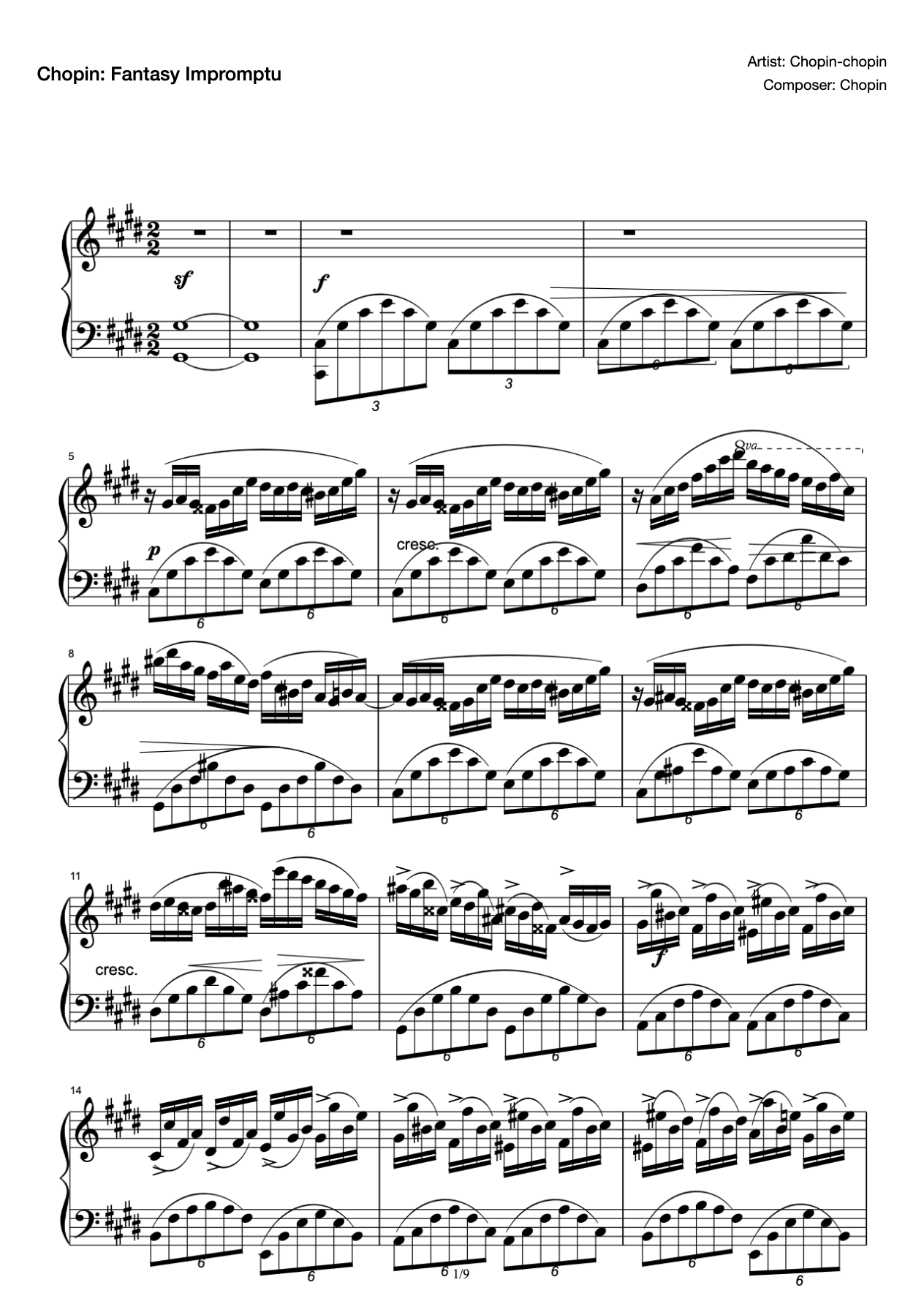 Chopin: Fantasy Impromptu preview