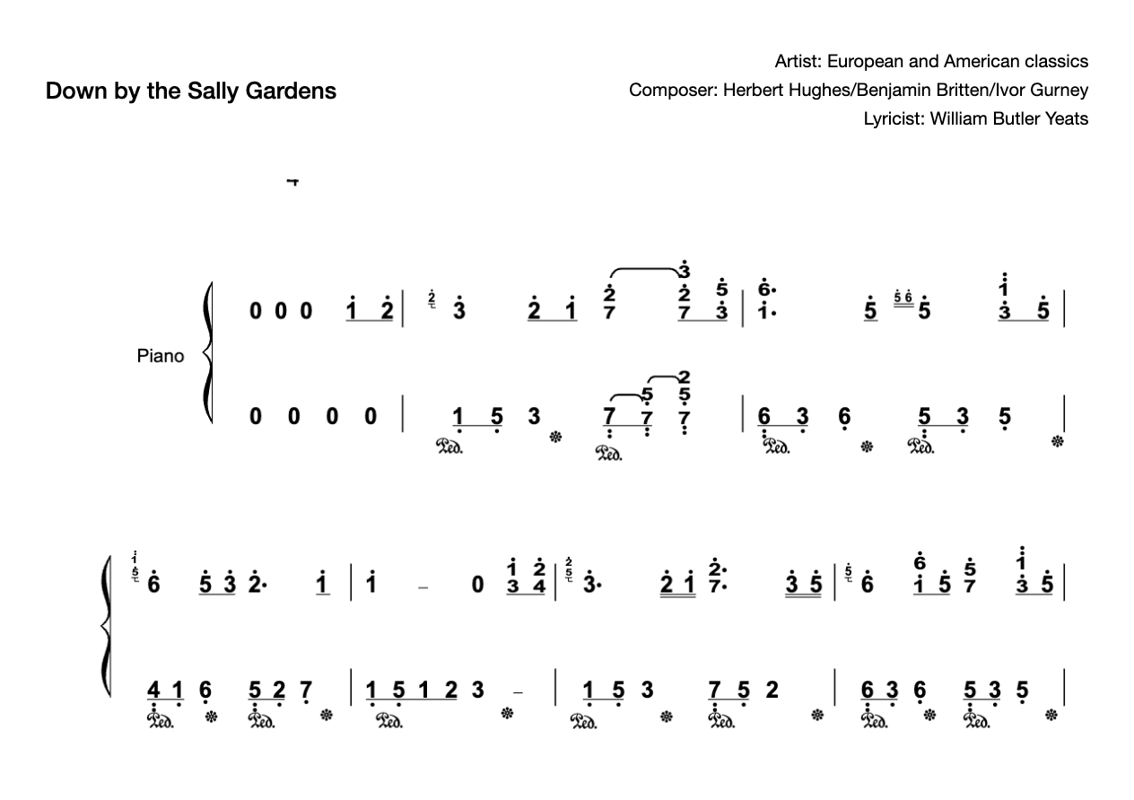 Down by the Sally Gardens preview