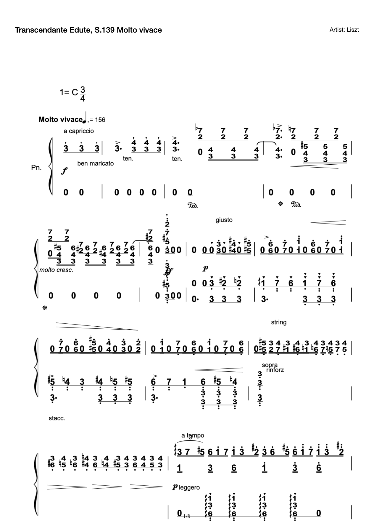 Transcendante Edute, S.139 Molto vivace preview