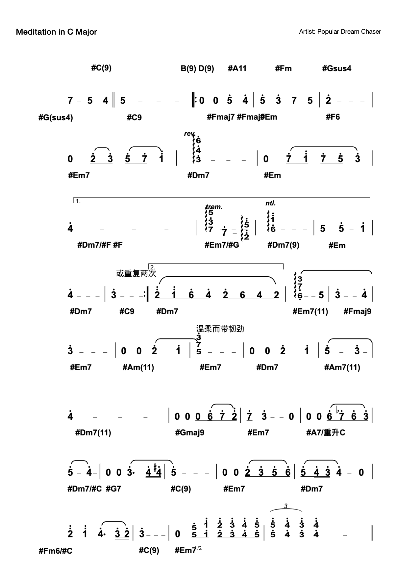 Meditation in C Major preview