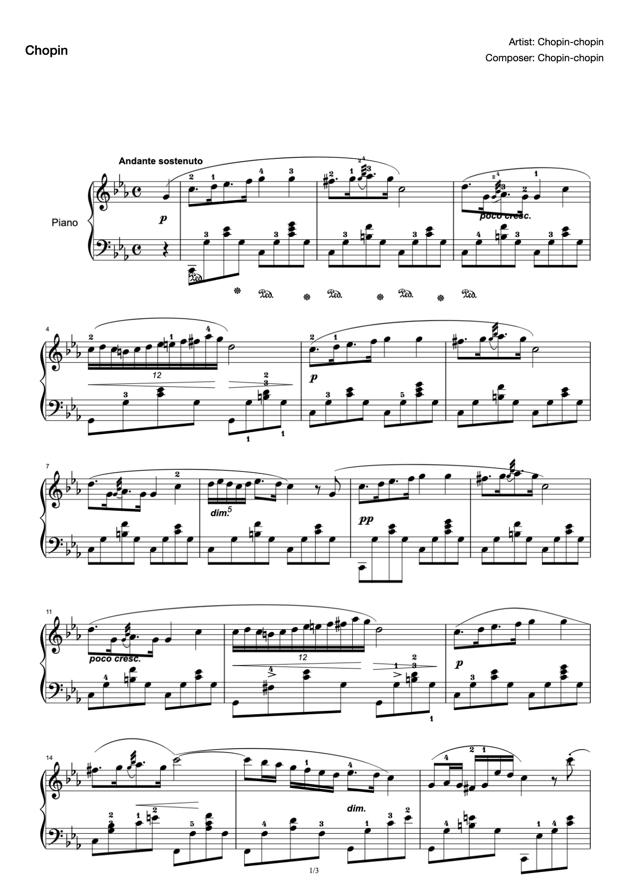 Chopin Nocturne in 21-c minor (Opus post) preview