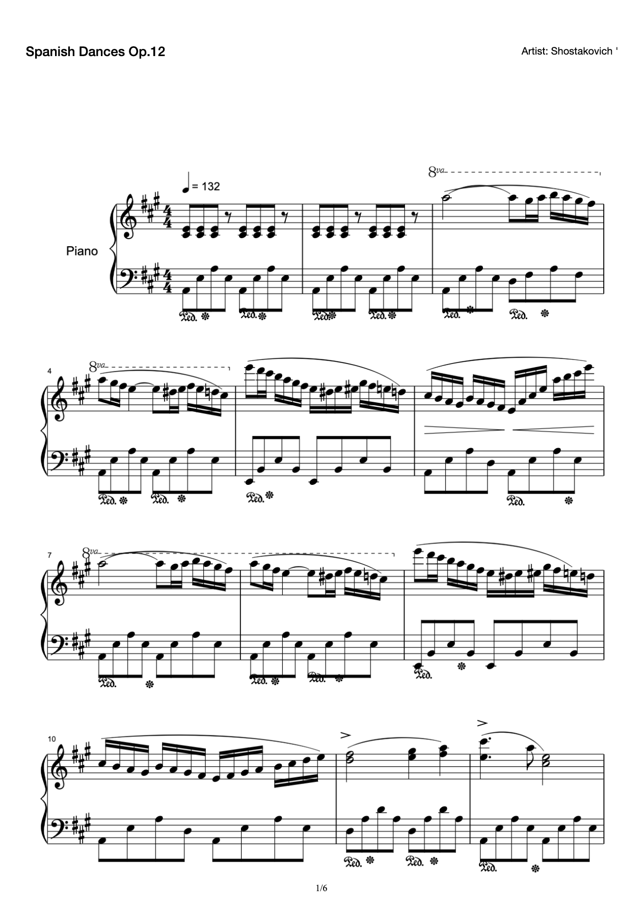 Spanish Dances Op.12 preview