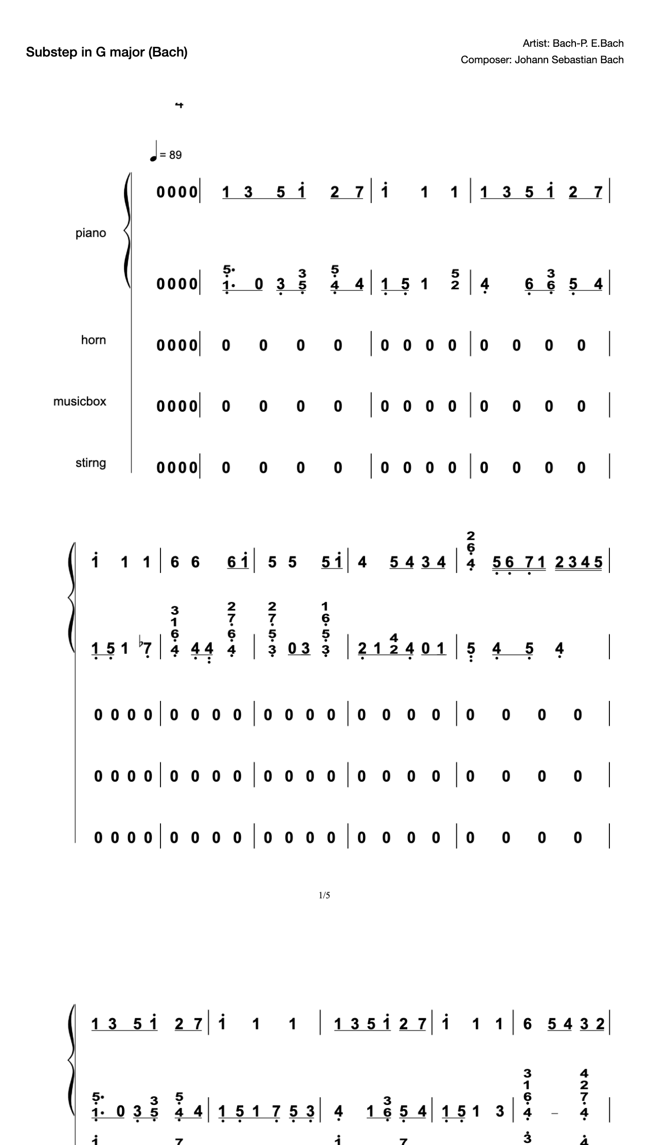 minuet in G major preview