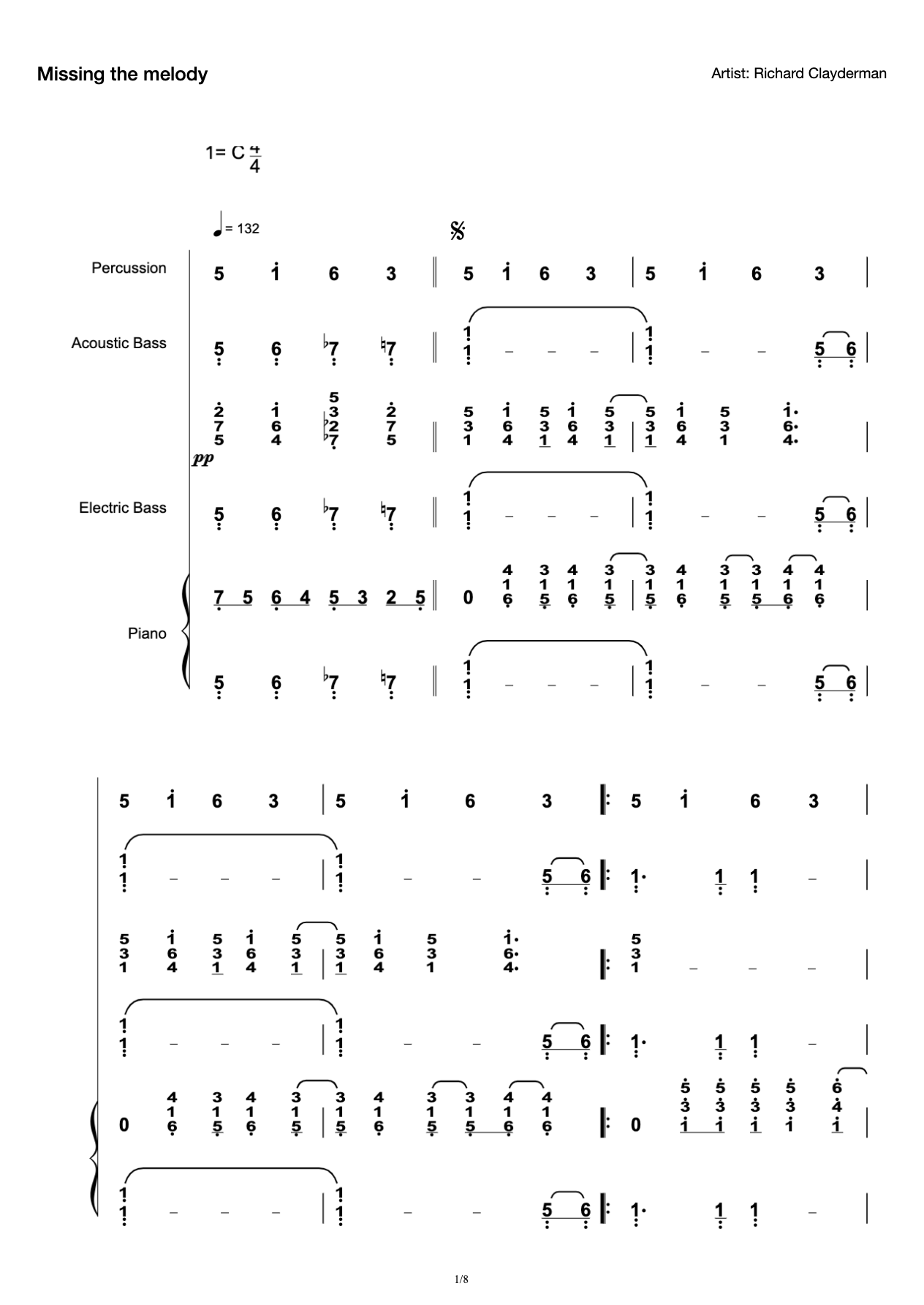 Missing the melody-score preview