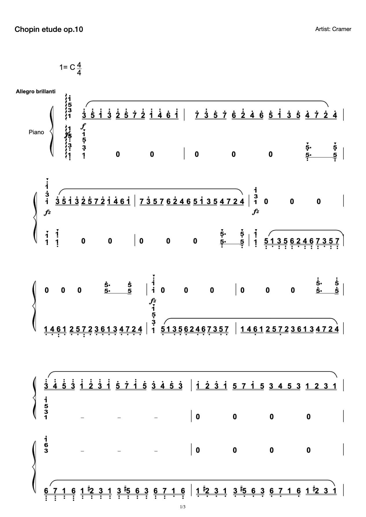 Chopin etude op.10 preview